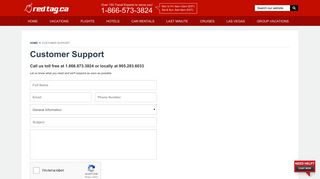 Customer Support | Redtag.ca - Red Tag Vacations
