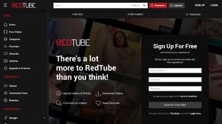 Sign up for a free or premium account | RedTube