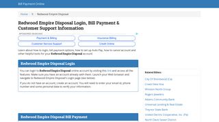 Redwood Empire Disposal Login, Bill Payment & Customer Support ...