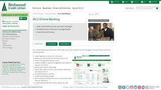 RCU Online Banking | Online Business Banking | Redwood Credit Union