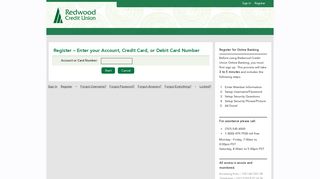 Register - Redwood Credit Union Online Banking