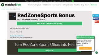 RedZoneSports Bonus - MatchedBets.com