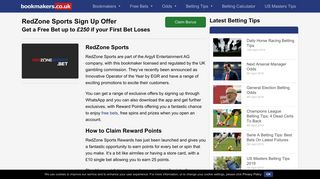 RedZone Sign Up Offer for February 2019 - Bookmakers UK