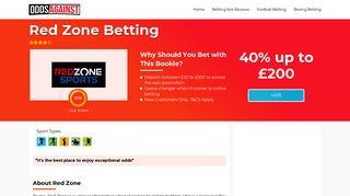 Claim Red Zone bonus up to £100 Free Bets | OddsAgainst
