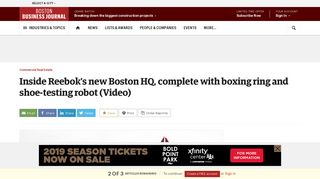 Inside Reebok's new Boston HQ, complete with a boxing ring and ...