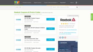 Up to 70% off Reebok Coupons, Promo Codes February, 2019