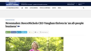 ReeceNichols CEO Vaughan leads residential giant - Kansas City ...