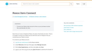 Reece Xero Connect - Xero Central