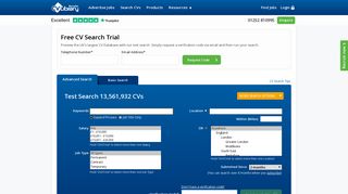 Free CV Search Trial - Start Recruiting Now with CV-Library.co.uk