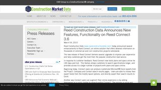Reed Construction Data Announces New Features, Functionality on ...
