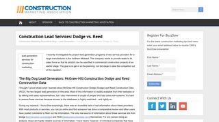 Construction Lead Services: Dodge vs. Reed