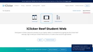 iClicker Reef Student Web