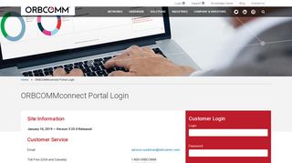 Login | ORBCOMMconnect Portal