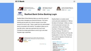 Reelfoot Bank Online Banking Login - CC Bank
