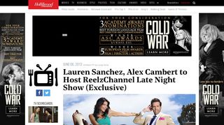 Lauren Sanchez, Alex Cambert to Host ReelzChannel Late Night Show