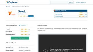 Reesio Reviews and Pricing - 2019 - Capterra