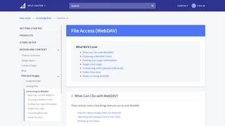 File Access (WebDAV) - Bigcommerce Support