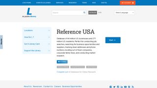 Reference USA | District of Columbia Public Library