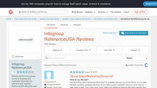 Infogroup ReferenceUSA Reviews 2018 | G2 Crowd