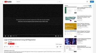 Login to ReferenceConnect Using Self-Registration - YouTube