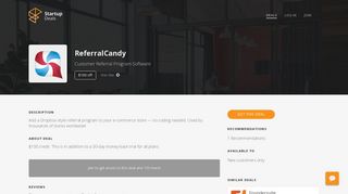 ReferralCandy on Startup Deals – Membership for Founders to access ...