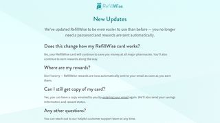 RefillWise has been updated!