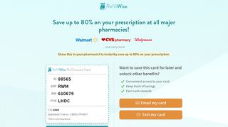 Get a FREE prescription discount card - RefillWise