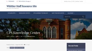 CPS Knowledge Center – Whittier Staff Resource Site