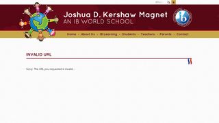 IB In the Classroom - Joshua D. Kershaw an IB World School
