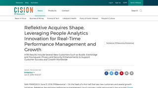 Reflektive Acquires Shape, Leveraging People Analytics Innovation ...