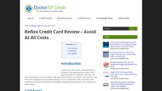 Reflex Credit Card Review - Avoid At All Costs - Doctor Of Credit