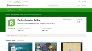 ExploreLearning Reflex Review for Teachers | Common Sense ...