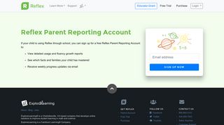 Parent Reporting Account | Reflex