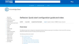 Reflexion: Quick start configuration guide and video - Sophos ...