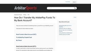 How do I transfer my ArbiterPay funds to my bank account ...