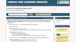How do I set up a Bank Mobile account? - Answers