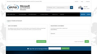BlairTG.com - Customer Login - BTG - Microsoft Authorized Refurbisher