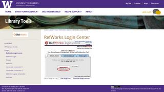 RefWorks Login Center — UW Libraries