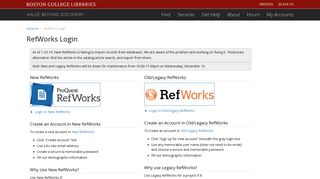 login - RefWorks Login - Libraries at Boston College