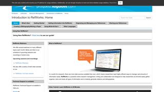 Home - Introduction to RefWorks - LibGuides at ProQuest