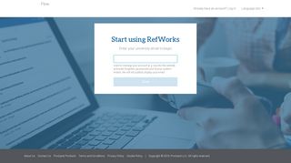 Sign Up - RefWorks - ProQuest Flow