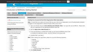Getting Started - Introduction to RefWorks - LibGuides at ProQuest