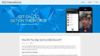 How Do You Sign Up for a QQ Account? | QQ International - Tencent QQ