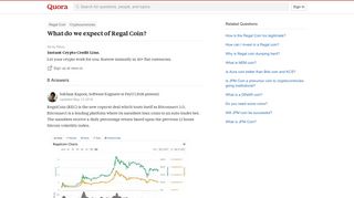 What do we expect of Regal Coin? - Quora