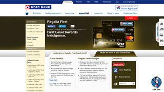 Regalia First Credit Card - The Luxury Credit Card | HDFC Bank