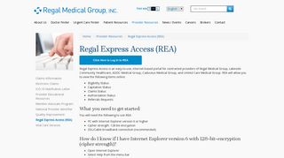 Regal Express Access (REA) - Regal Medical Group