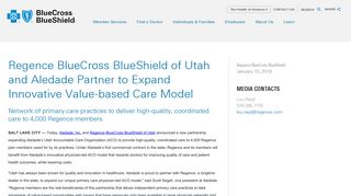 Regence BlueCross BlueShield of Utah and Aledade Partner to ...