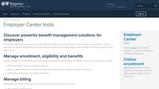 Employer Center tools - Regence.com