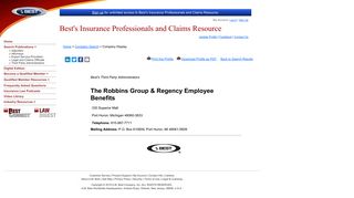 The Robbins Group & Regency Employee Benefits | Third Party ...