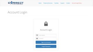 Account Login - Correct Solutions